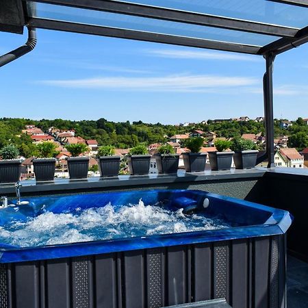 Heltau Jacuzzi Penthouse Cisnădie Eksteriør billede